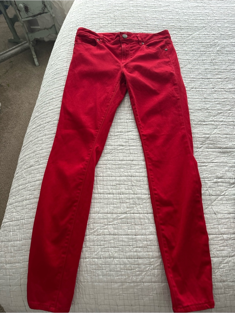 LOFT Women's Skinny Jeans in Bright Red